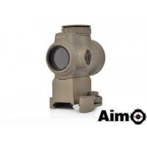 Коллиматорный прицел AIM MRO Red Dot with QD Riser Mount & Low Mount - TAN